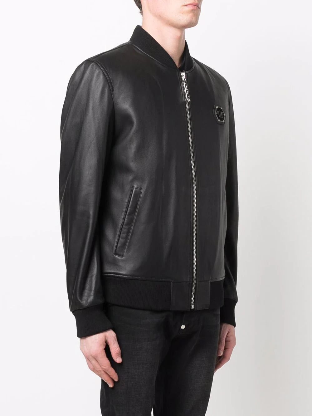 Philipp Plein logo zipped bomber jacket - Image 3