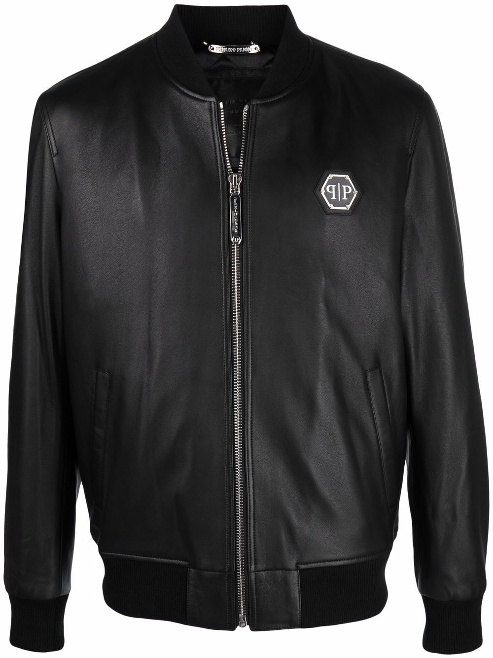 Philipp Plein logo zipped bomber jacket