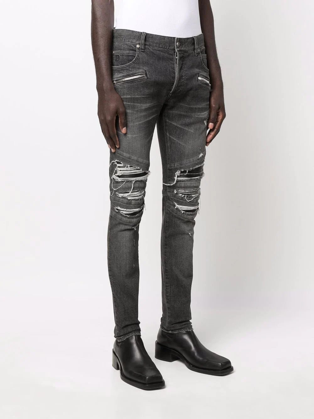 Balmain distressed skinny jeans - Image 3