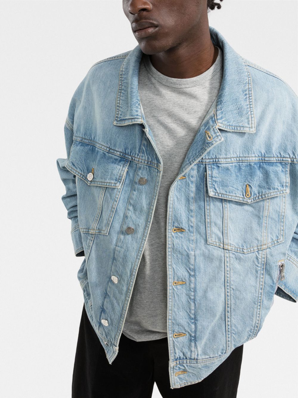 Balmain button-up denim jacket - Image 3