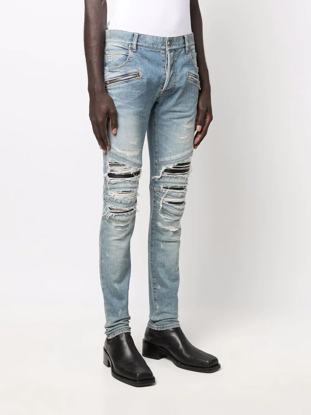 Balmain distressed skinny jeans - Image 3