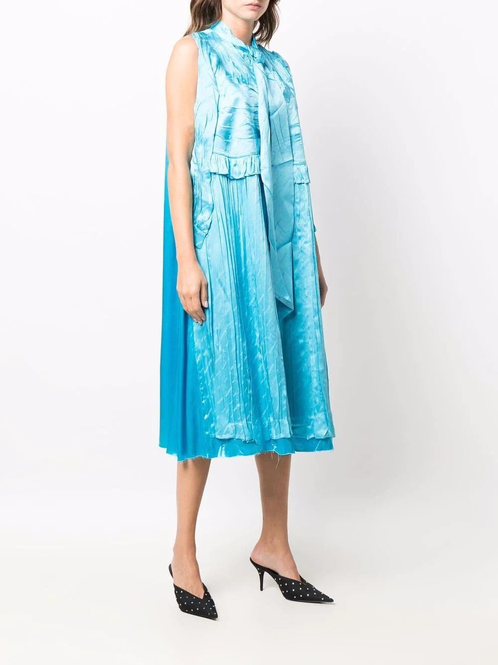 Balenciaga crinkled-effect sleeveless dress - Image 3