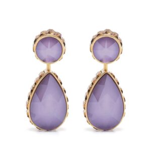 Swarovski  Orbita asymmetrical drop cut crystal earrings