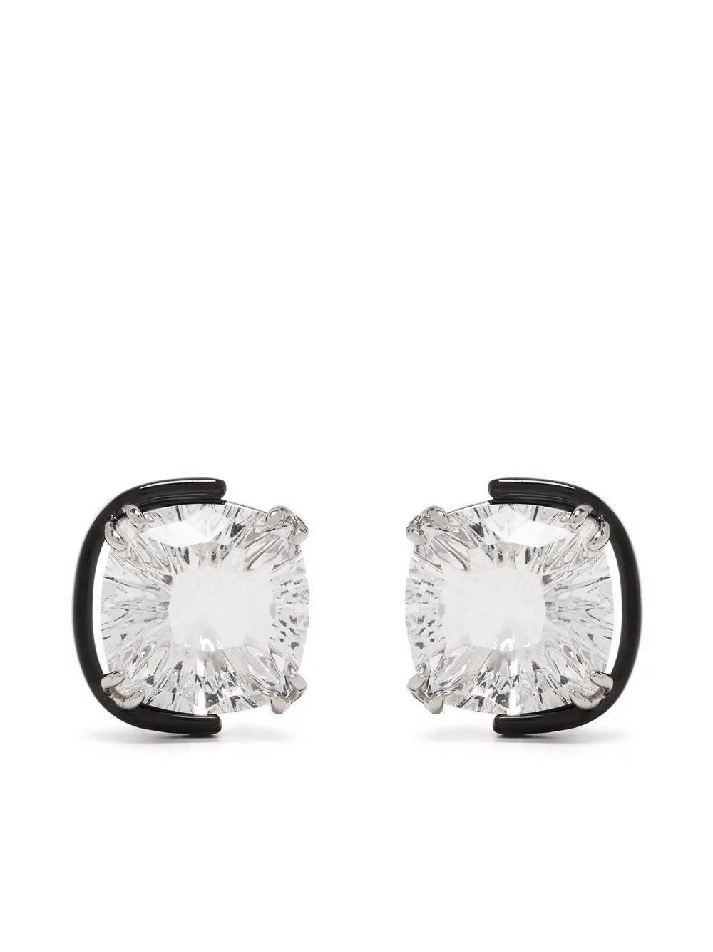 Swarovski Harmonia cushion cut crystal stud earrings