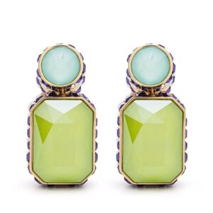 Swarovski  Orbita asymmetrical octagon cut crystal earrings