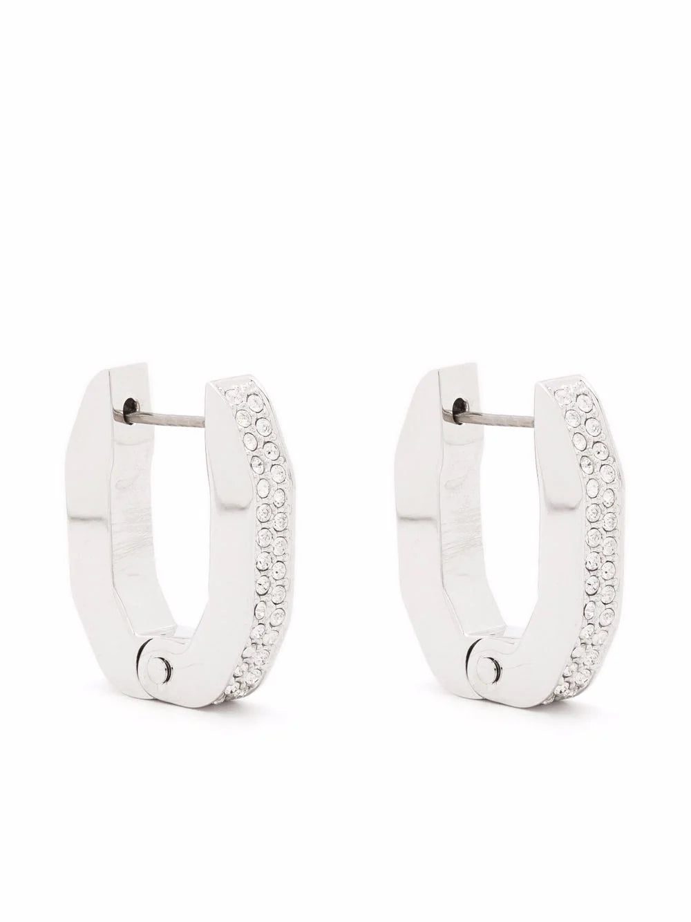 Swarovski Dextera octagonal hoop earrings