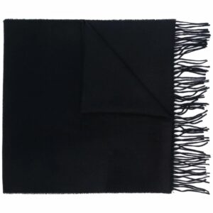 Moschino logo-knit fringed scarf