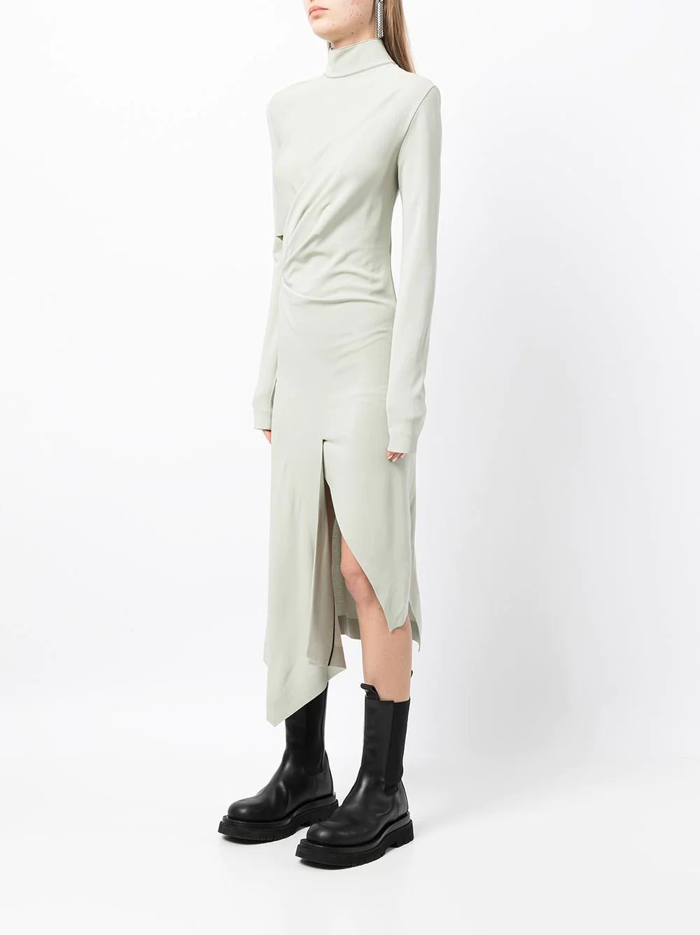 Off-White cut-out asymmetric slim dress - Image 3
