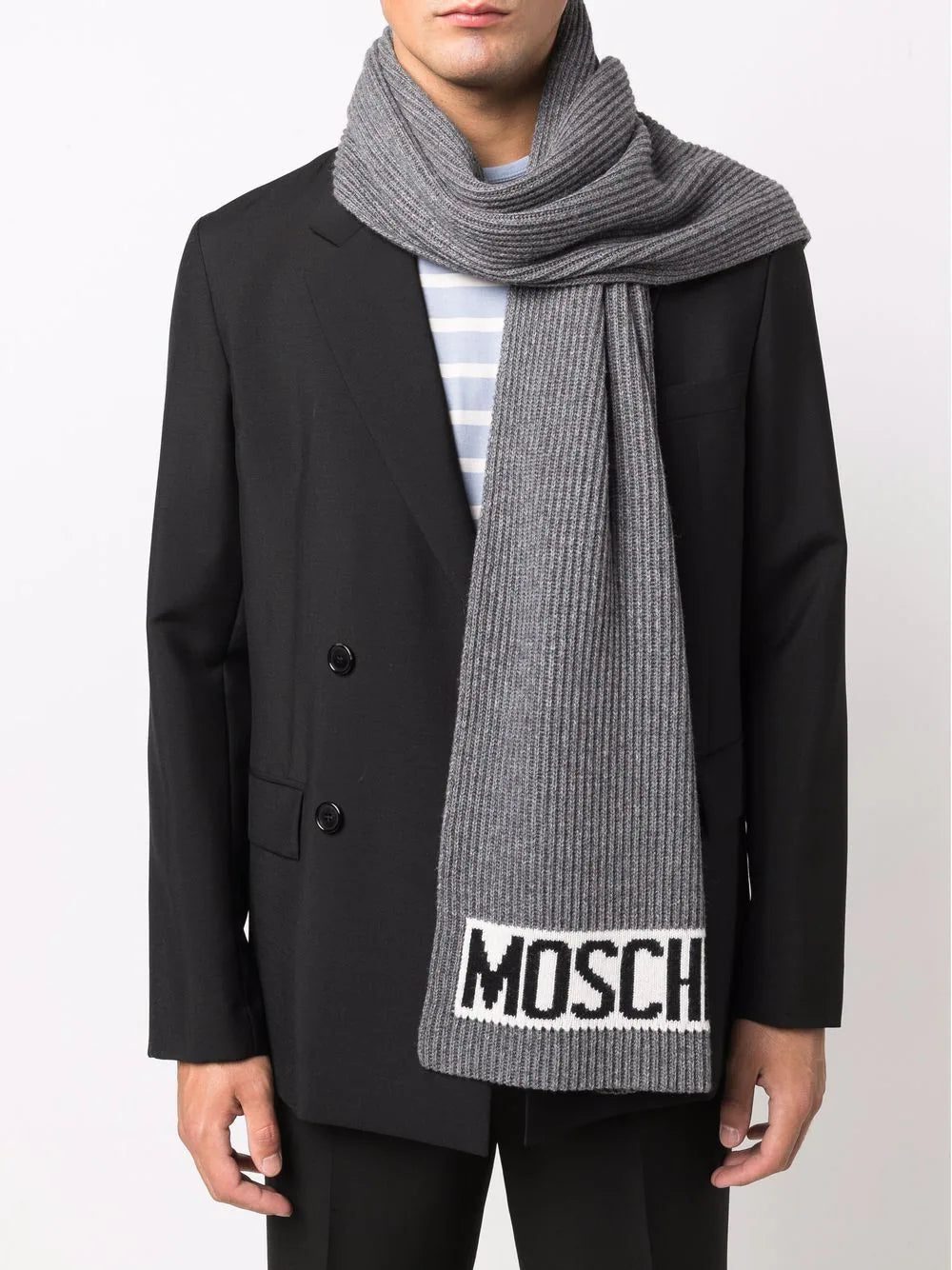 Moschino logo-print detail scarf - Image 2