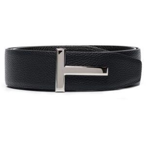 Tom Ford T logo-buckle reversible leather belt