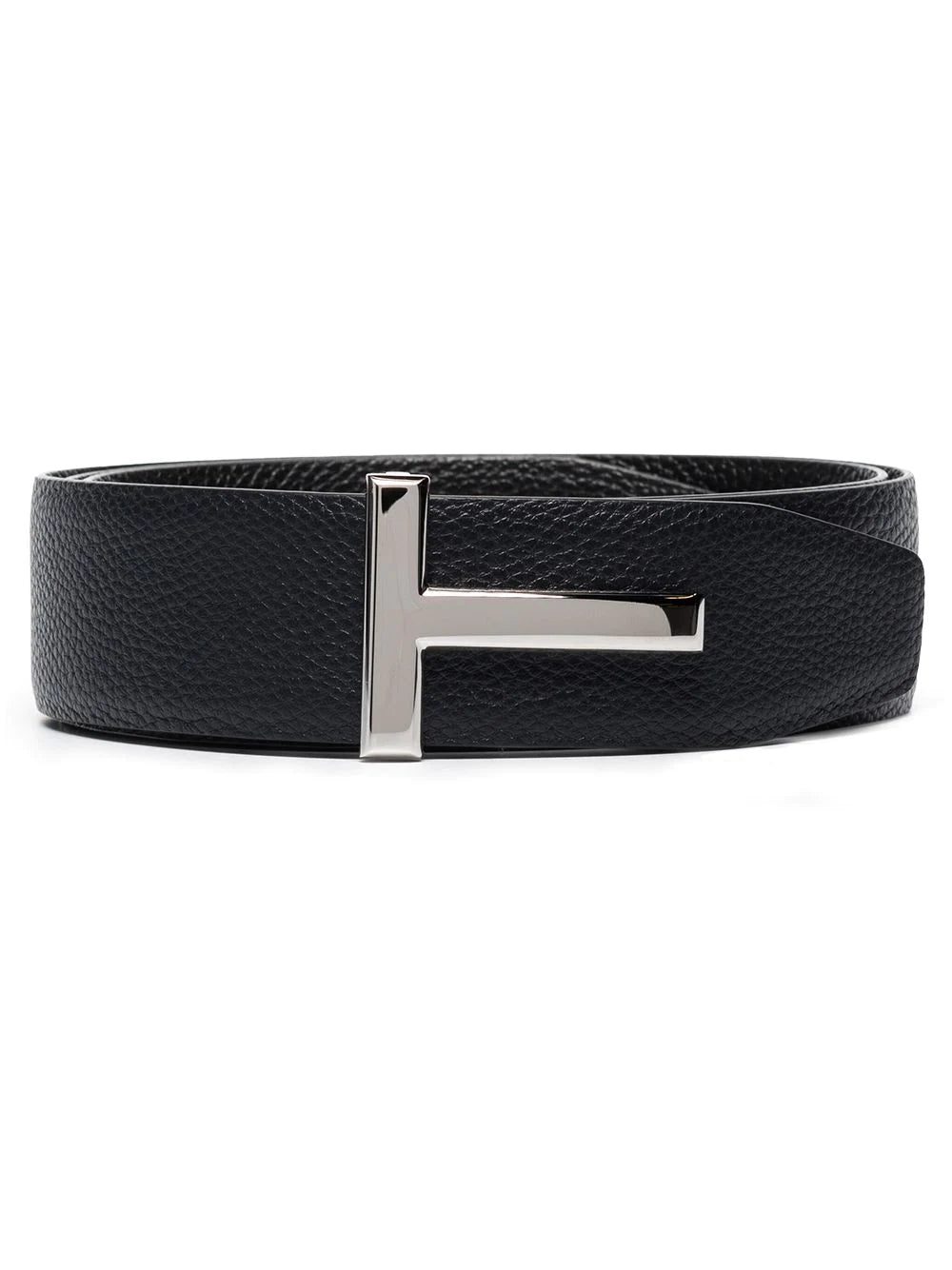 Tom Ford T logo-buckle reversible leather belt