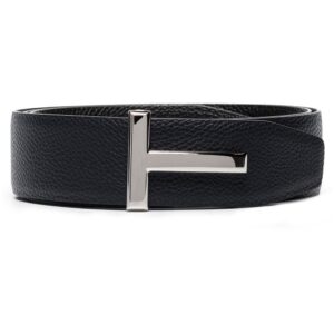 Tom Ford T logo-buckle reversible leather belt