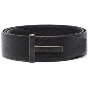 Tom Ford T logo-buckle reversible leather belt