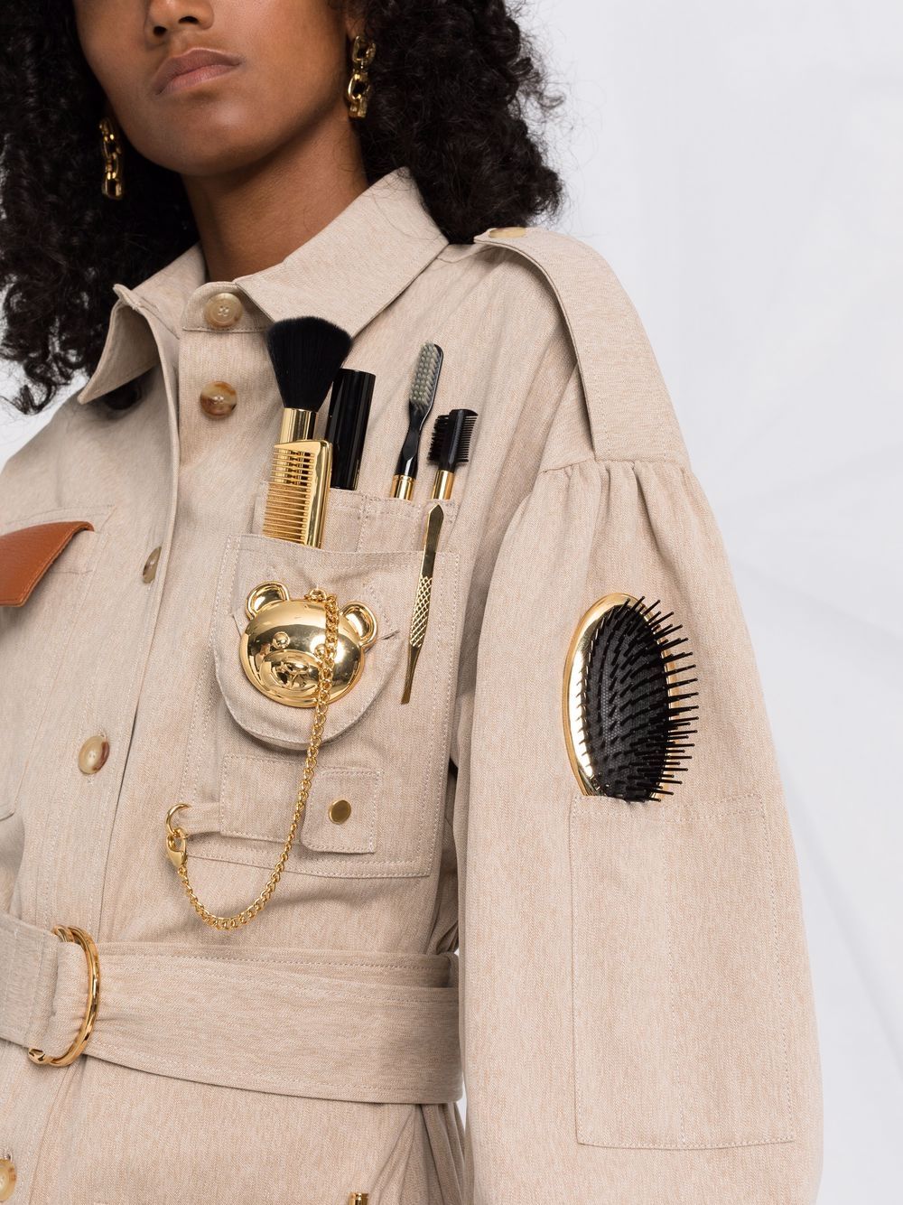 Moschino Safari gabardine shirt dress - Image 3