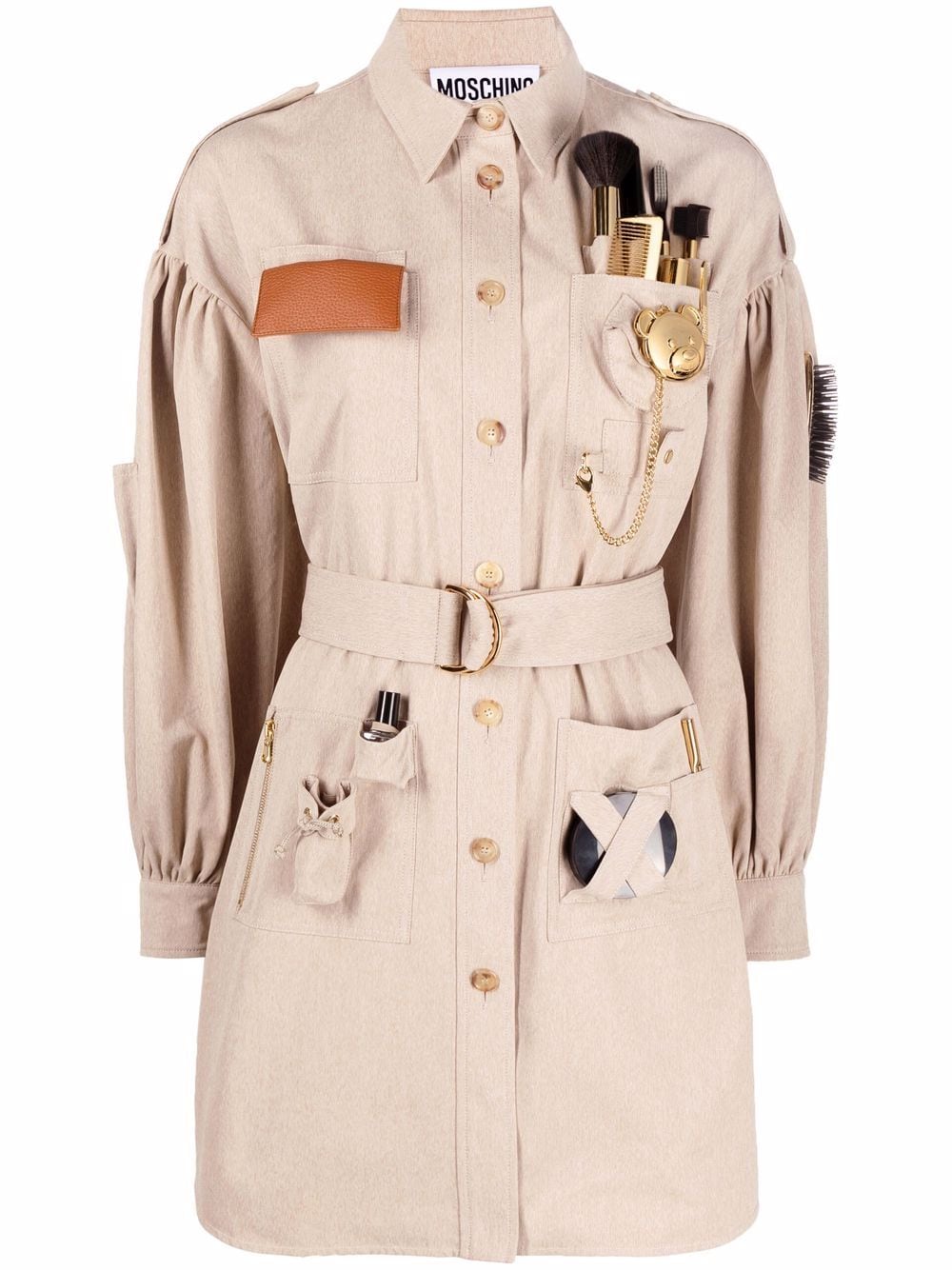 Moschino Safari gabardine shirt dress