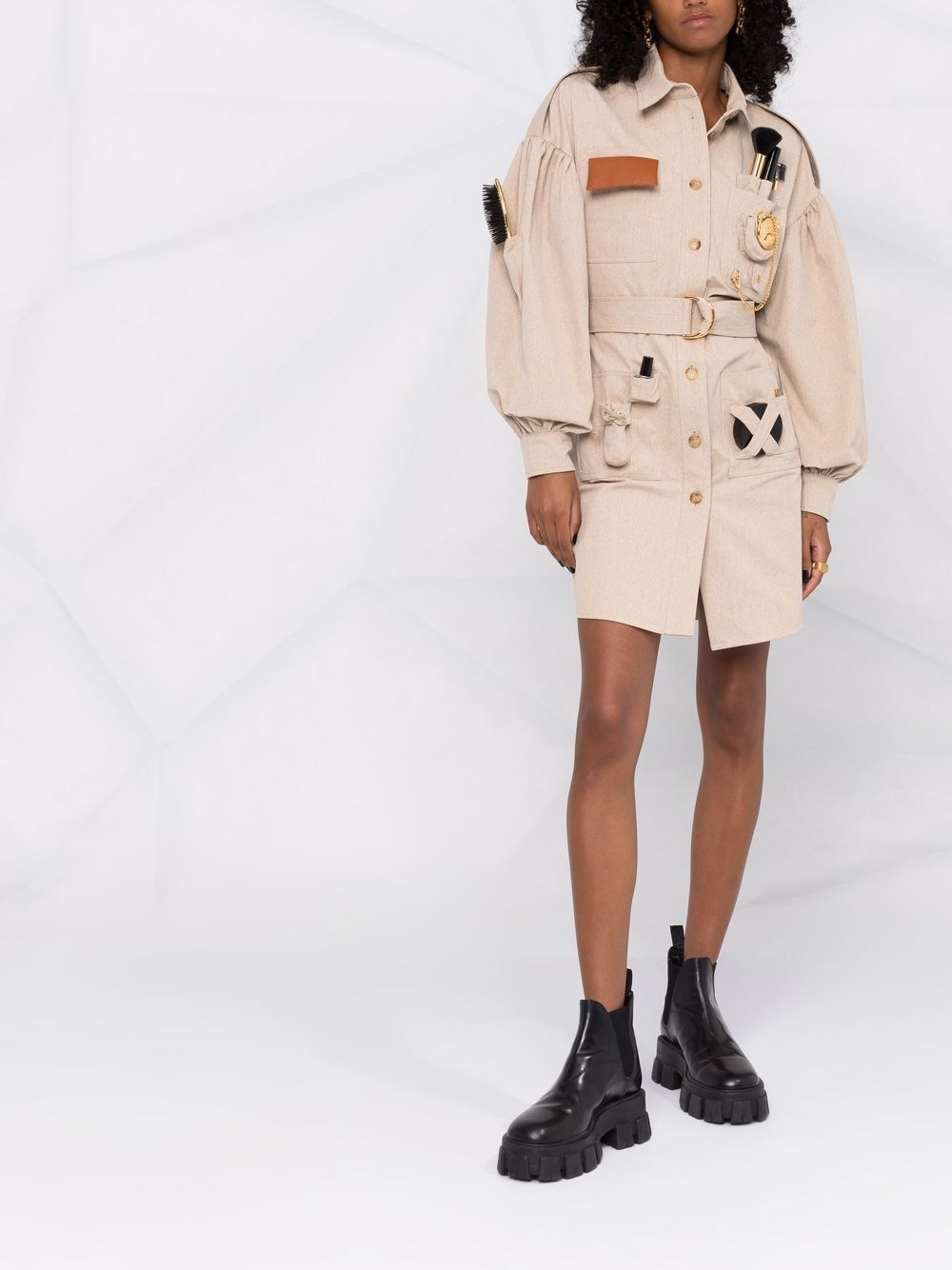 Moschino Safari gabardine shirt dress - Image 2