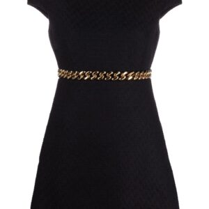 Versace woven chain-link mini shift dress
