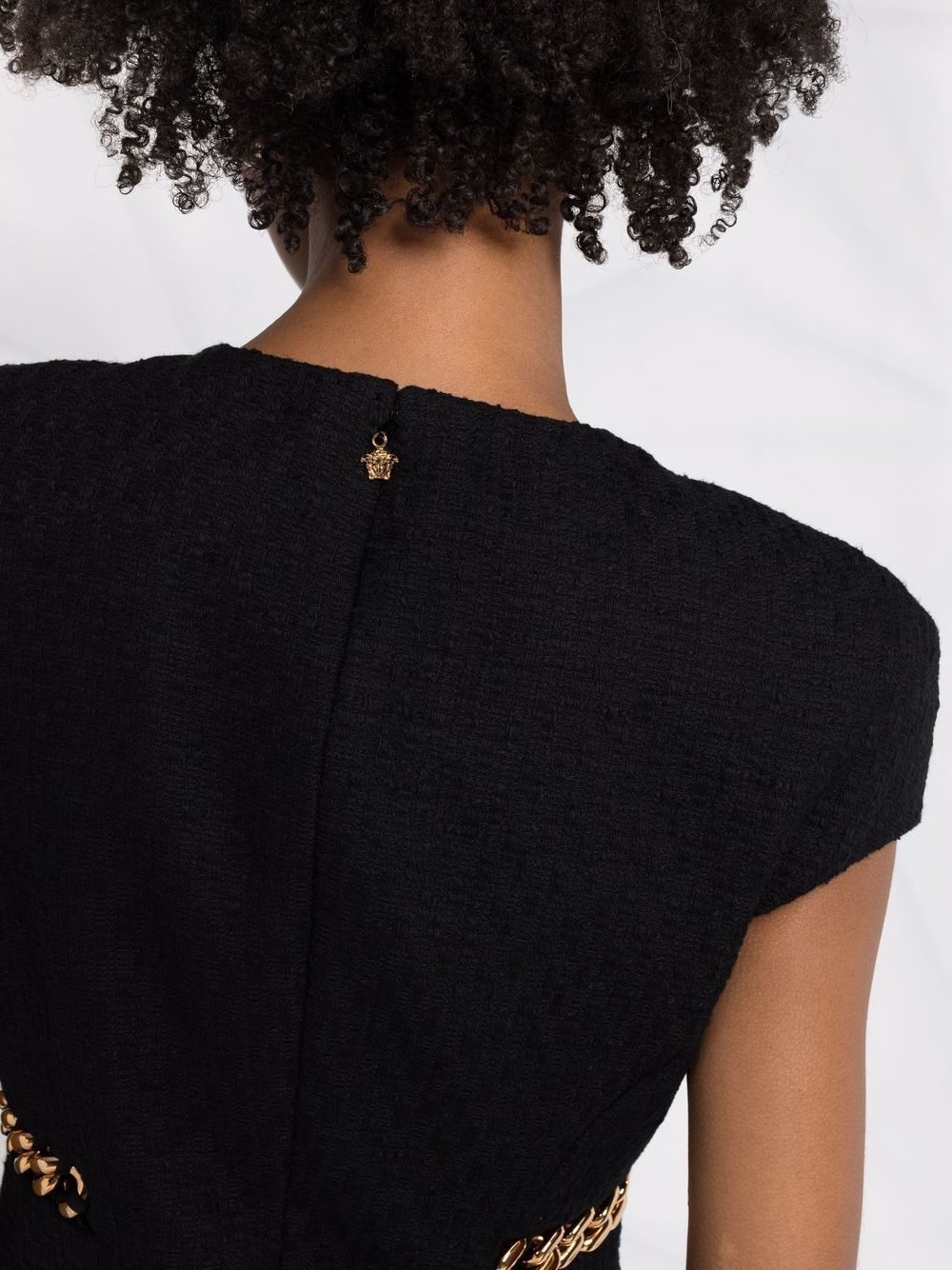 Versace woven chain-link mini shift dress - Image 3