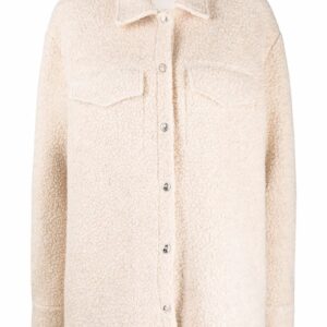 Off-White  long-sleeve teddy overshirt