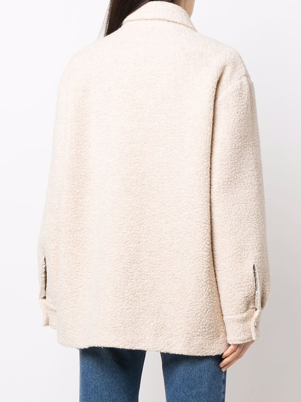 Off-White long-sleeve teddy overshirt - Image 4