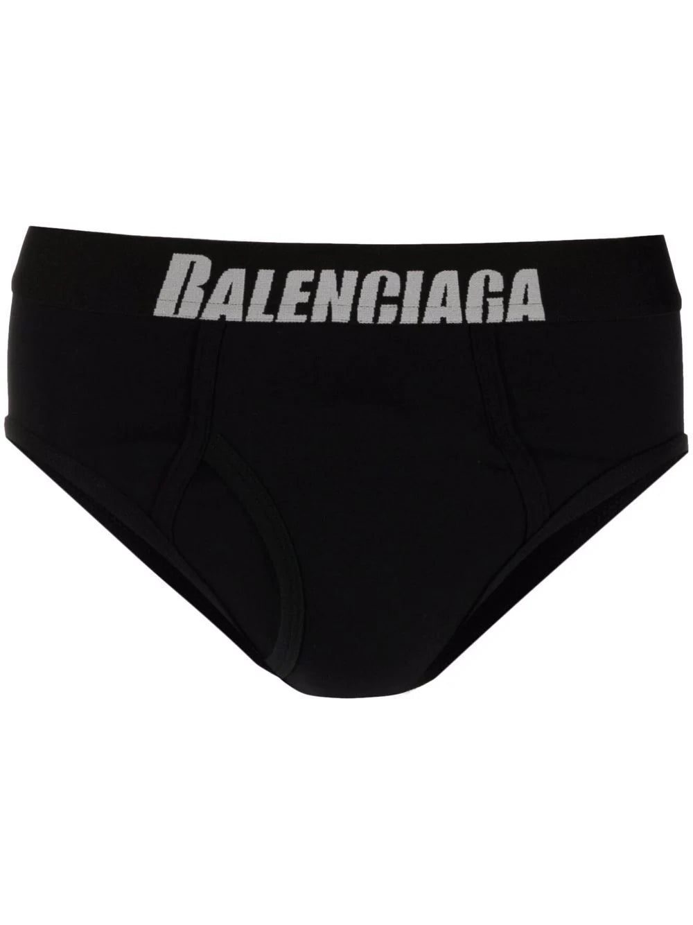 Balenciaga logo-waist cotton briefs