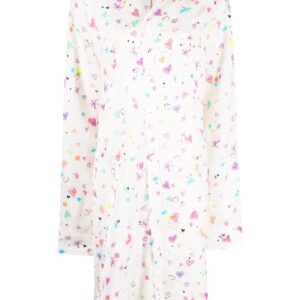 Balenciaga  heart-print twisted shirt dress