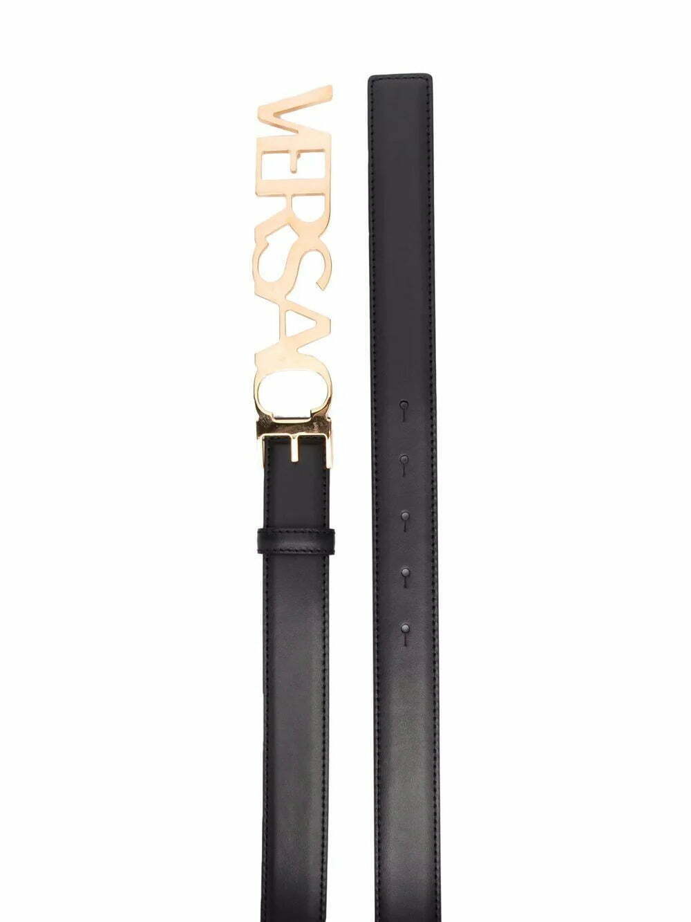 Versace logo-plaque leather belt - Image 2
