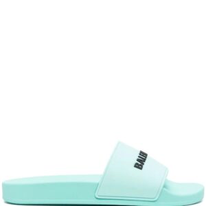 Balenciaga raised logo pool slides