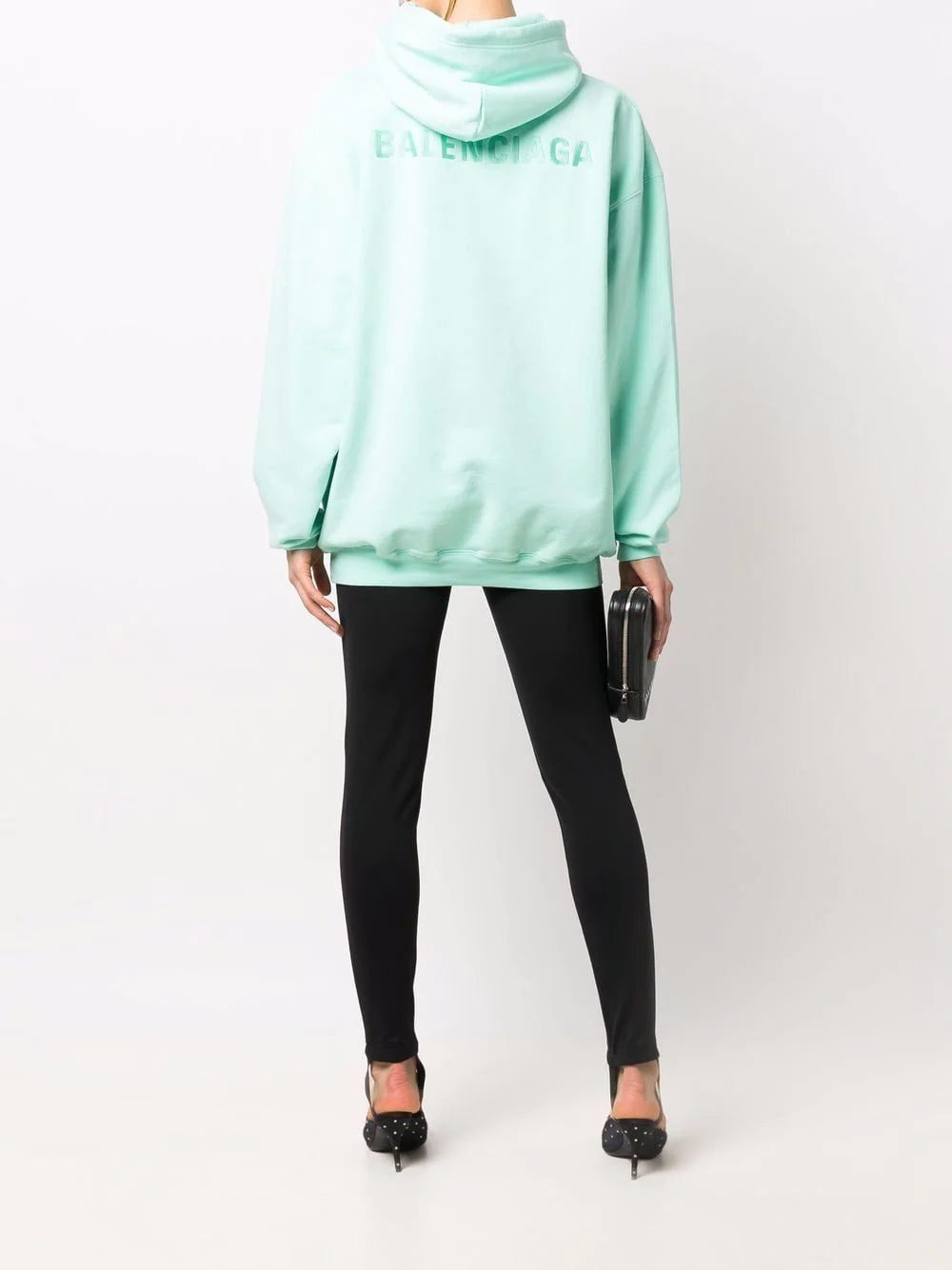 Balenciaga embroidered logo oversized-fit hoodie - Image 3