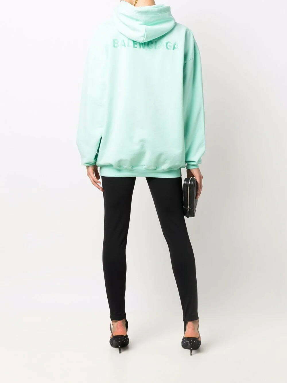 Balenciaga embroidered logo oversized-fit hoodie - Image 3