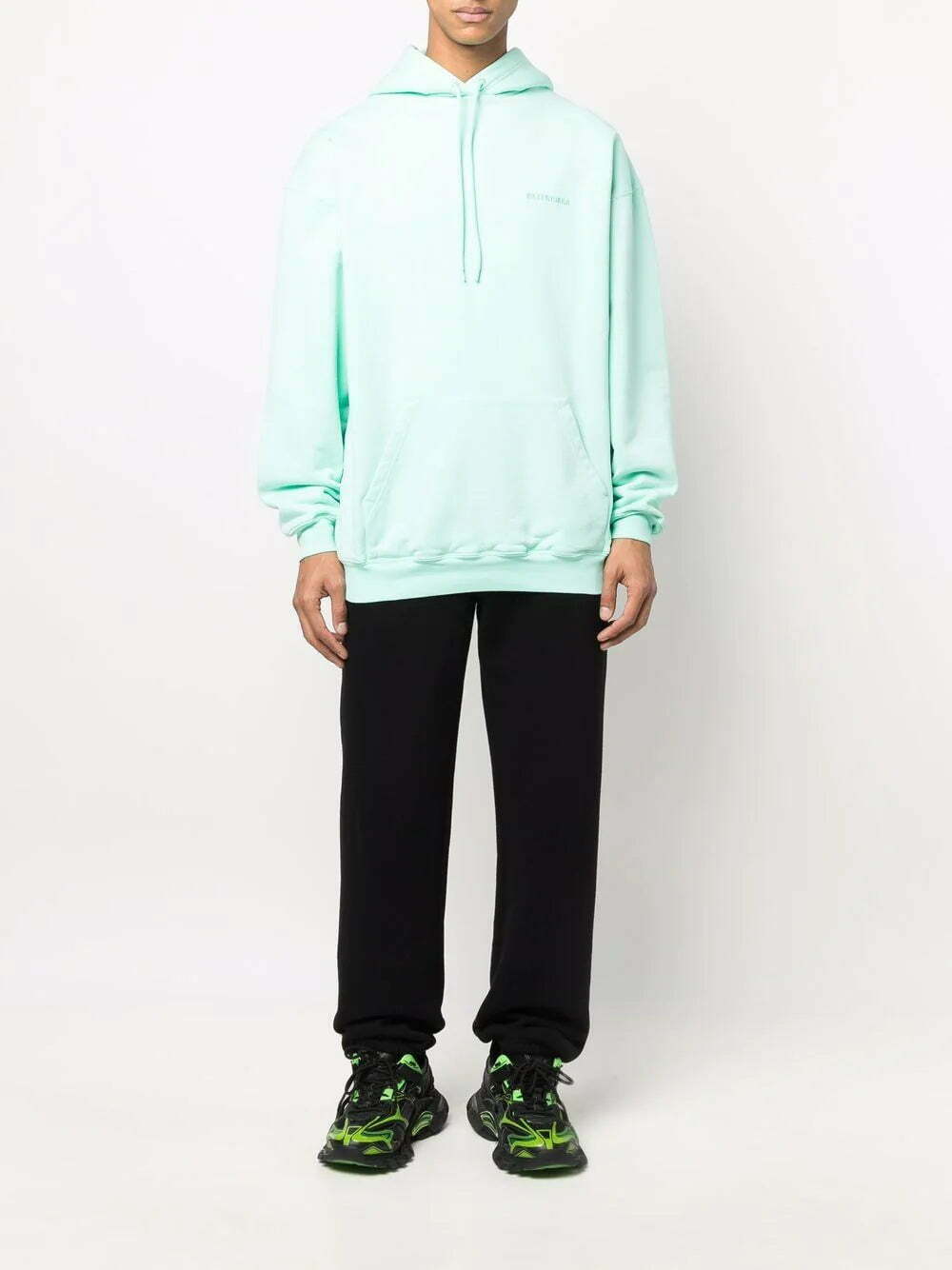 Balenciaga embroidered logo oversized-fit hoodie - Image 2