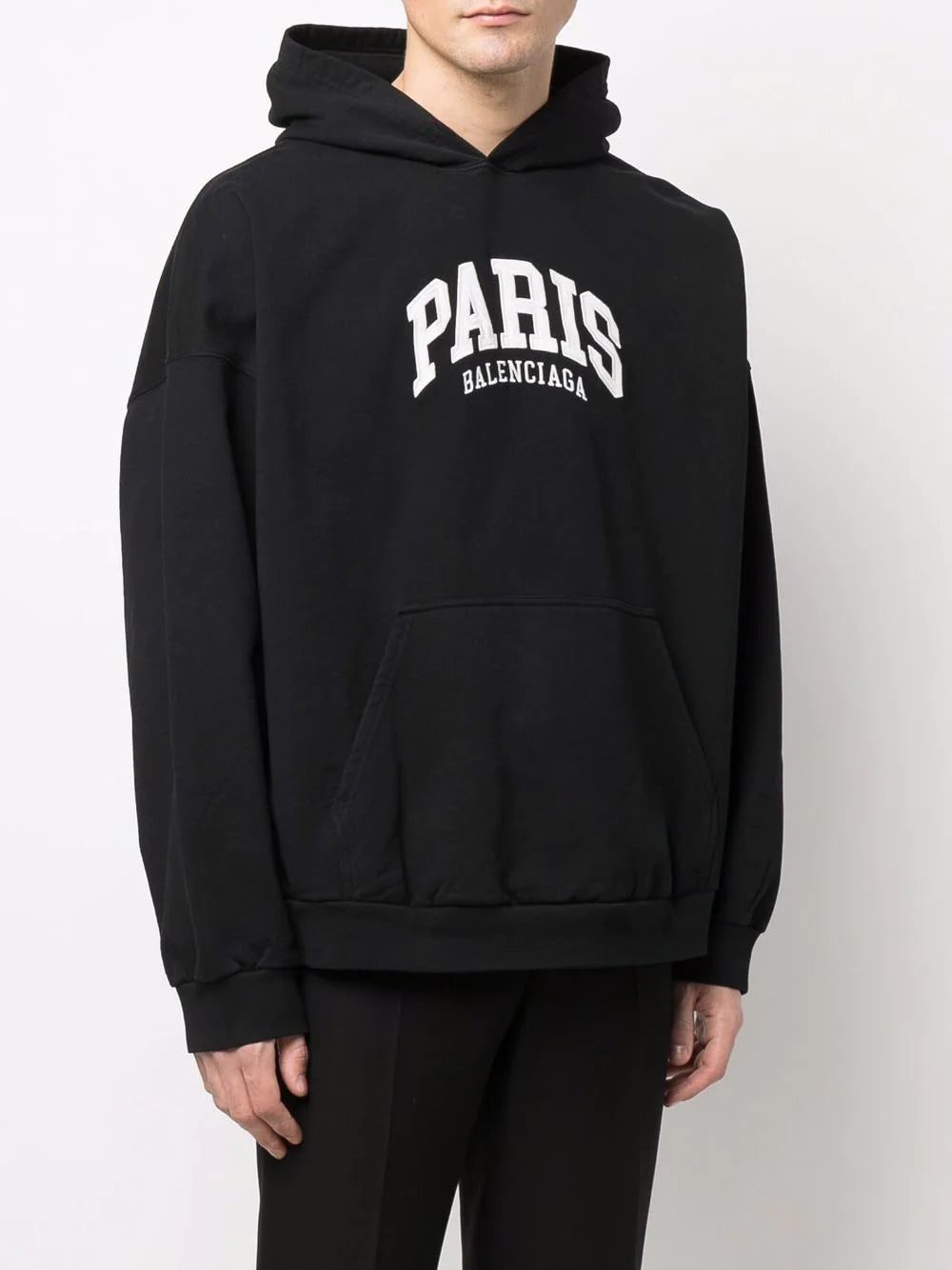 Balenciaga logo-print pullover hoodie - Image 3