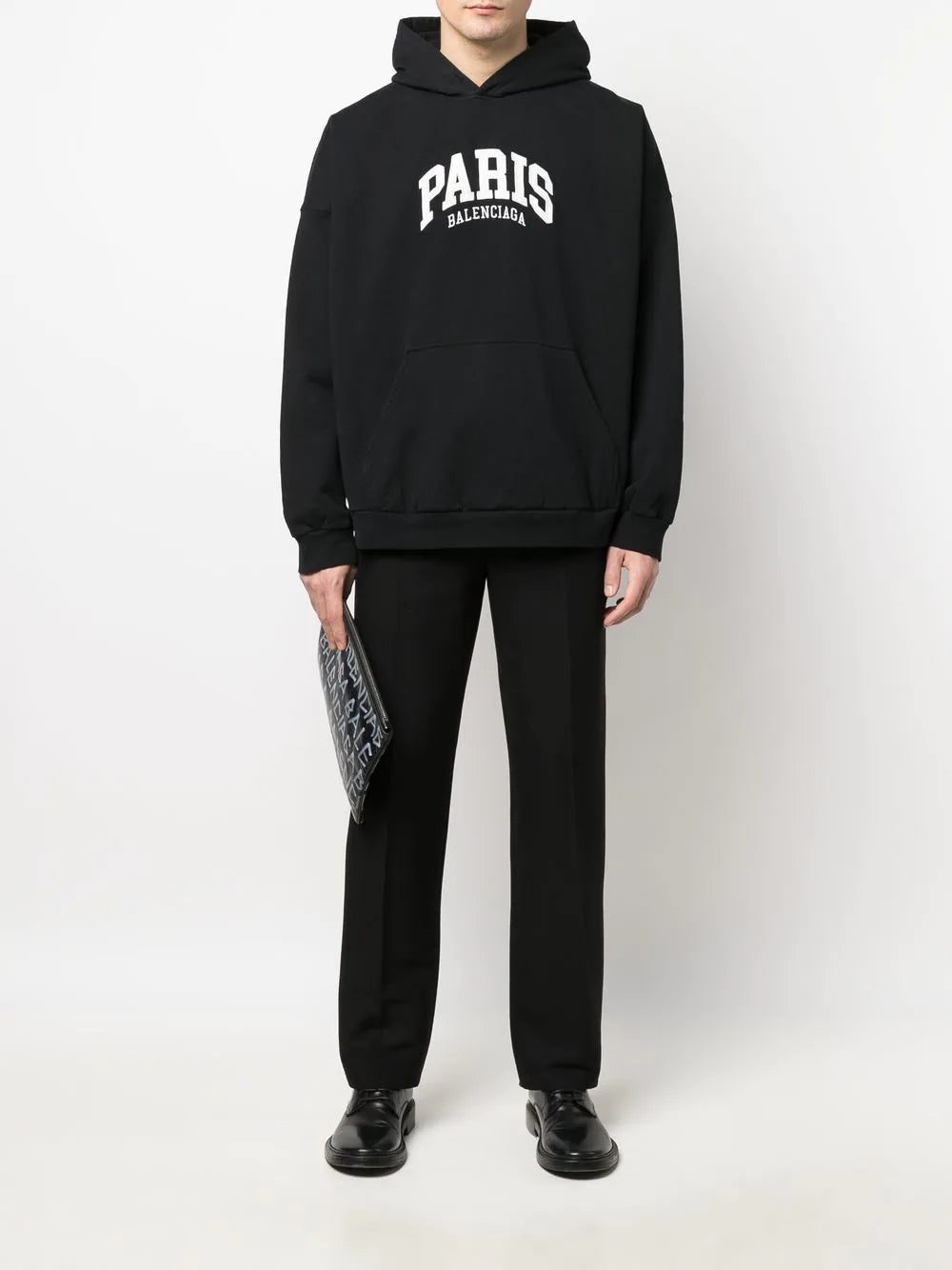 Balenciaga logo-print pullover hoodie - Image 2