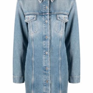 Off-White long-sleeve denim shirtdress