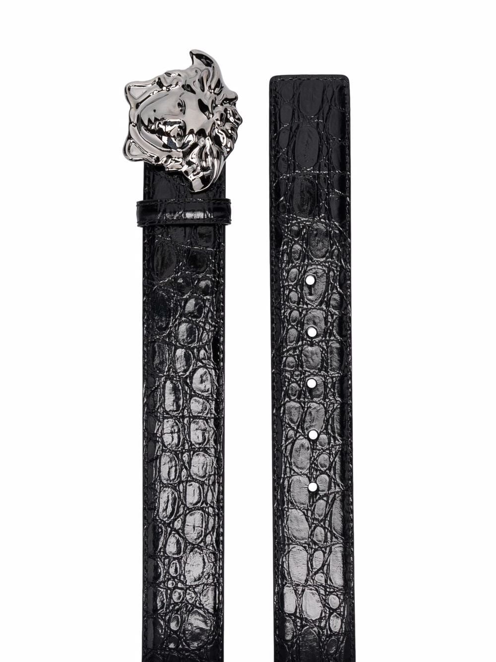 Versace Medusa-head crocodile-embossed belt - Image 2