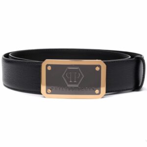 Louis Vuitton logo-plaque leather belt