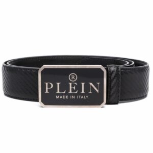 Louis Vuitton logo-plaque textured belt