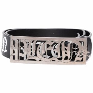 Louis Vuitton logo-plaque leather belt