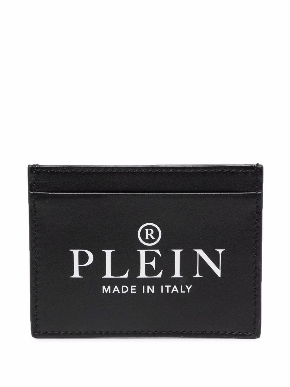 Philipp Plein logo-print leather cardholder
