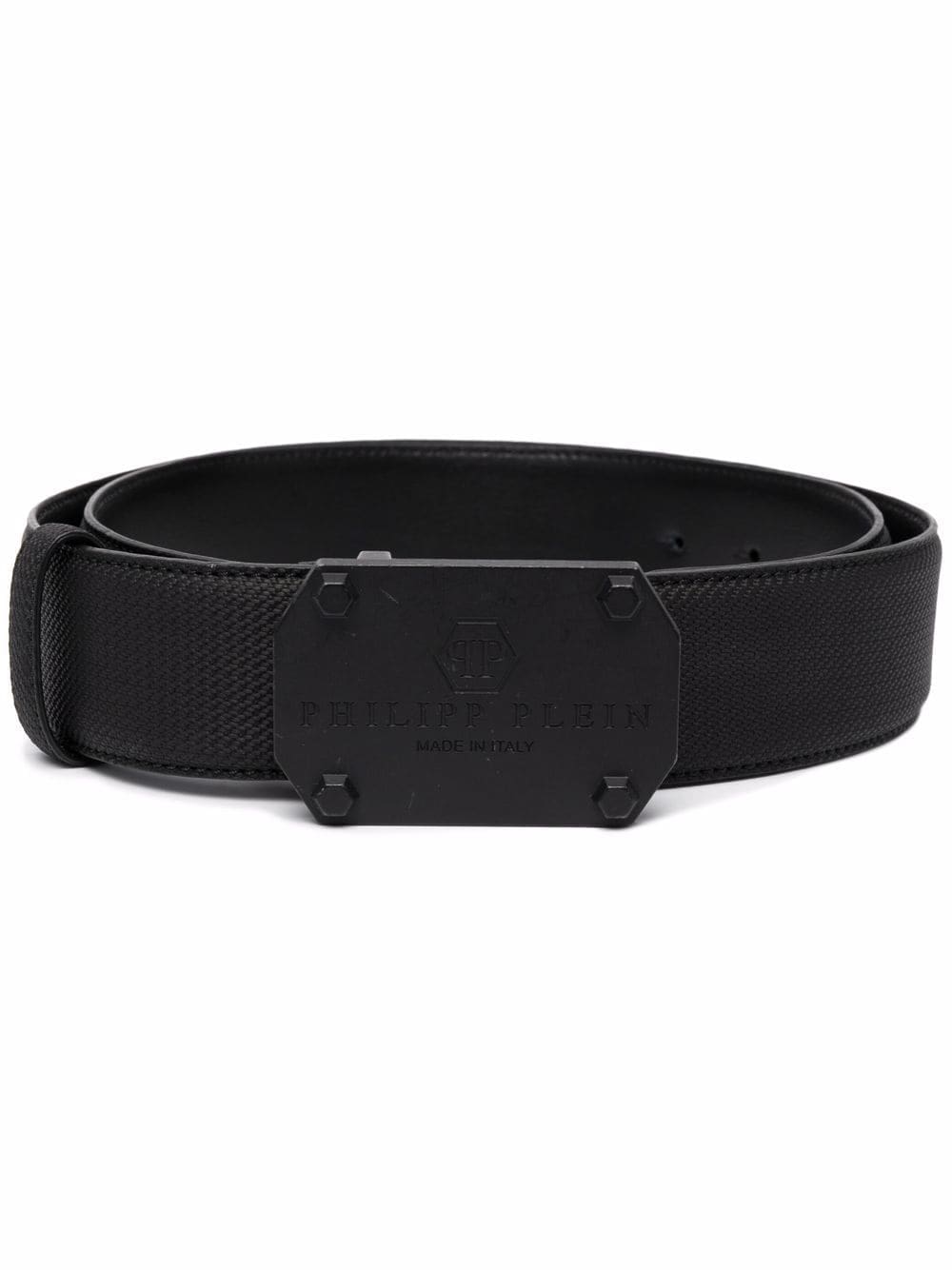Louis Vuitton logo-plaque leather belt