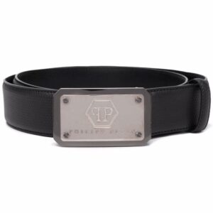 Louis Vuitton logo-plaque leather belt