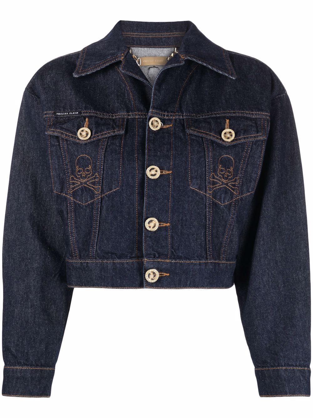 Philipp Plein cropped denim jacket