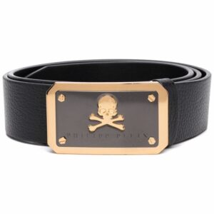 Louis Vuitton logo-plaque leather belt