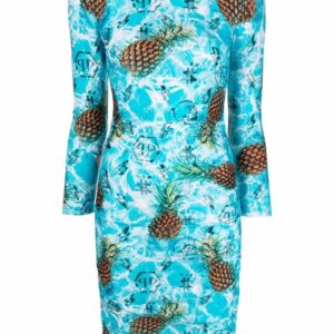 Philipp Plein Pineapple Skies short dress