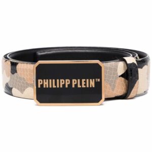 Louis Vuitton logo-plaque camouflage belt