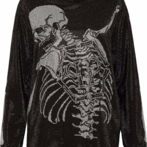 Philipp Plein  rhinestone-embellished skeleton hoodie