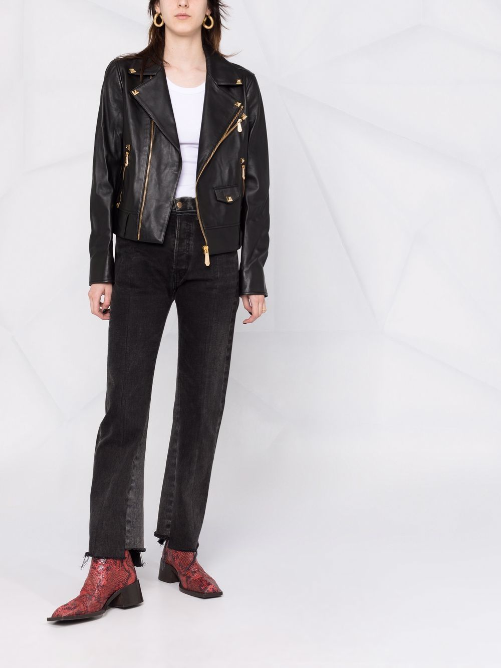 Philipp Plein studded biker jacket - Image 2