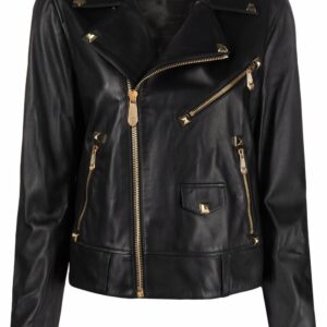 Philipp Plein  studded biker jacket