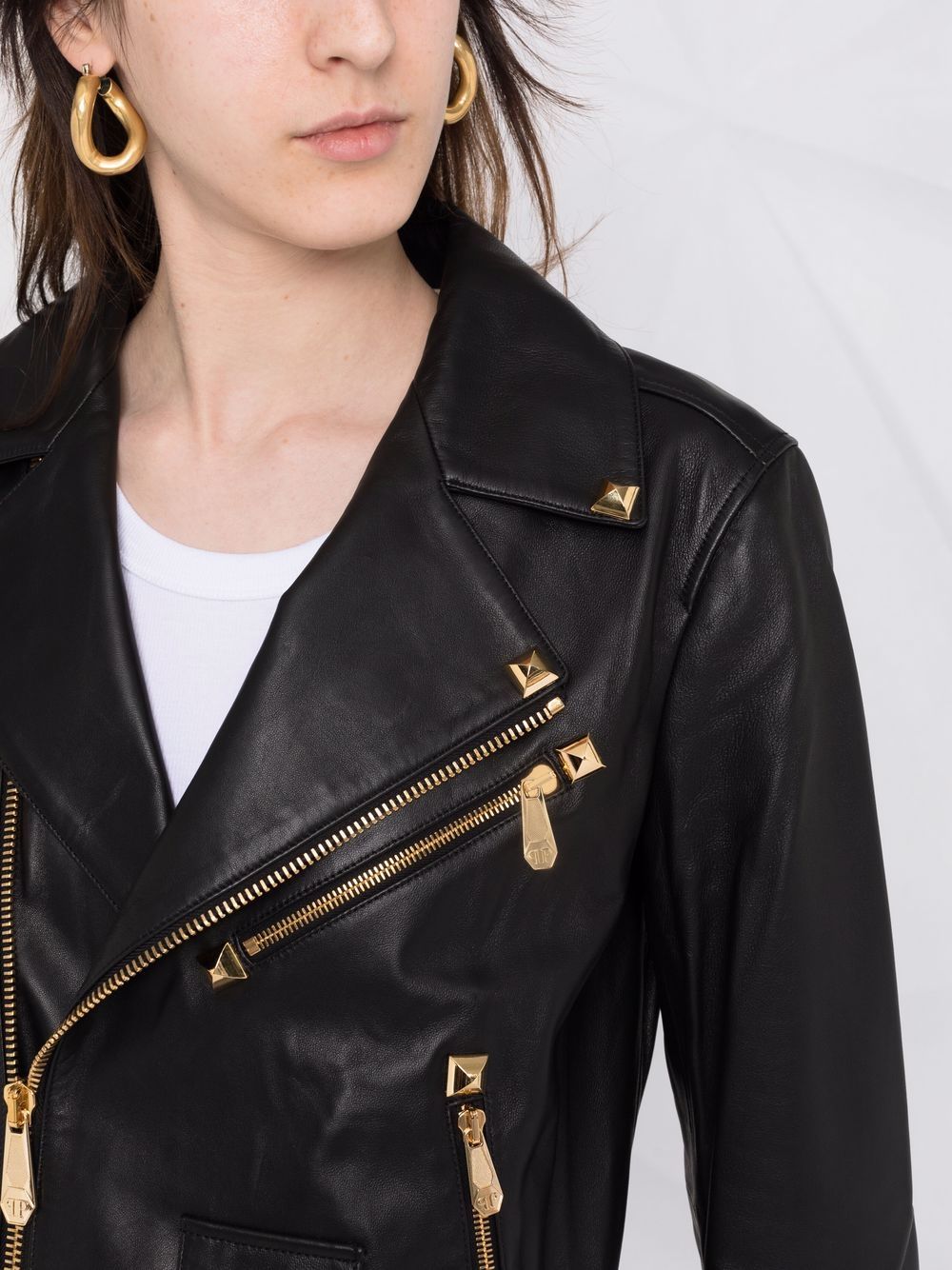 Philipp Plein studded biker jacket - Image 3