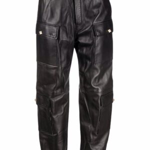 Philipp Plein  leather jogging trousers